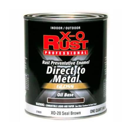 Interior/Exterior Paint, Gloss, Oil Base, Seal Brown, 1 Qt